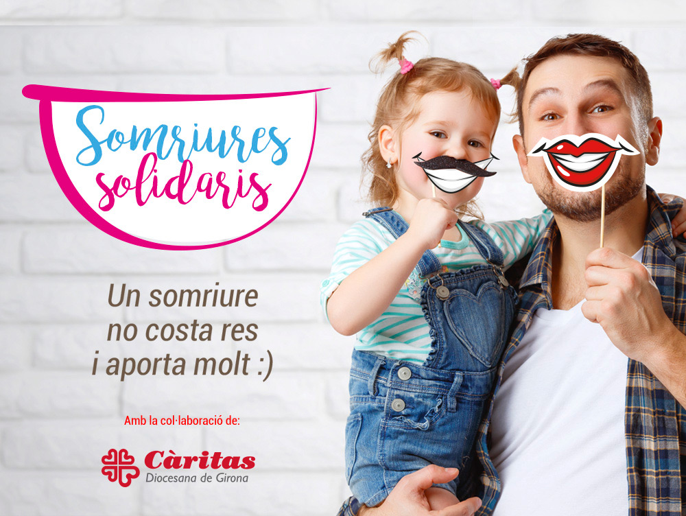 Clínica Cervera donara a caritas Girona 3 euros per cada un dels somriures solidaris dels seus pacients